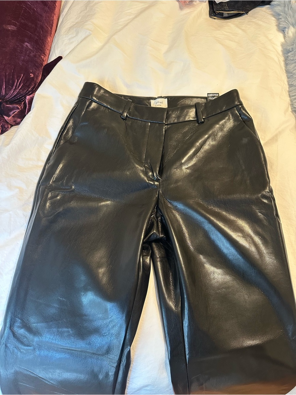 Women’s Black Faux Leather Pants